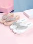 Beach Vacation Rhinestone Platform Wedge Flip-flops
