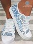 Comfort Blue Printed Canvas Shoes