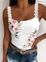 Regular Fit Lace Jersey Casual Cami
