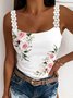 Regular Fit Lace Jersey Casual Cami