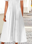 Loose Lace Edge Casual Dress