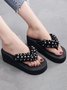 Resort Beaded Platform Flip Flops