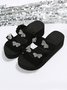 Summer Butterfly Thick Bottom Fabric Sandal
