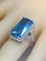Elegant Sapphire Rings Wedding Party Women Jewelry