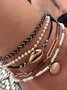 Boho Shell Pearl Layered Anklet Vacation Beach Everyday Jewelry
