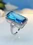 Elegant Sapphire Rings Wedding Party Women Jewelry