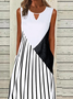 Striped Cut-Outs Casual Dress
