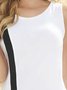 Black and white patchwork irregular vest