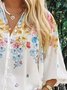 floral print puff sleeve top