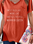 Jersey Casual V Neck Loose T-Shirt