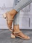 Rhinestone Square Toe Slip On Party Strappy Sandals