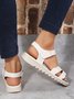 White Breathable Casual Velcro Sandals