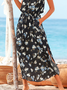 Vacation Strapless Floral Loose Dress