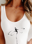 Casual Jersey Crew Neck Tight Tank Top