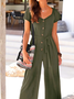 Loose Casual Short Sleeve Jumpsuit