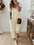 Loose Casual Plain Jumpsuit