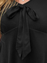 Plus Size Lace Elegant V Neck Regular Fit Shirt