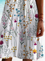 Plus Size Loose V Neck Vacation Jersey Dress