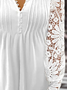 Plus Size Elegant Loose Jersey Half Open Collar Top