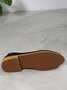 Metal Chain Decor Low Heel Loafers