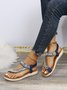 Rhinestone Decor Comfy Sole Slip On Strappy Sandals