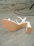 Croc-print Faux Leather Urban Slim-strap Block-heel Sandals