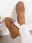 Breathable Hollow out Bow Decor Vintage Loafers