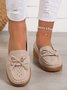 Breathable Hollow out Bow Decor Vintage Loafers