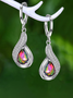 Urban Casual Colorful Austrian Crystal and Diamond Earrings