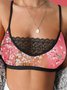 Sexy Sheer Lace Cherry Blossom Camisole Bra