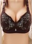 Sexy Embroidered Lace Push Up Adjustable Wireless Bra