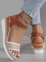 Woven Houndstooth Resort Wedge Sandals