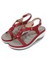 Cross Strap Casual Massage Wedge Sandals
