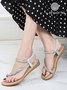 Rhinestone Knot Beach Flip Sandals