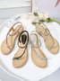 Rhinestone Knot Beach Flip Sandals