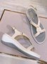 Cross Strap Casual Massage Wedge Sandals