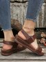 Vintage Split Joint Slip On Comfy Sandals