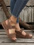 Vintage Split Joint Slip On Comfy Sandals