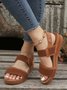 Vintage Split Joint Slip On Comfy Sandals