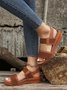 Vintage Split Joint Slip On Comfy Sandals