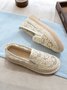 Floral Embroidery Breathable Mesh Flat Espadrilles Shoes