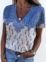 Casual Loose V Neck T-Shirt