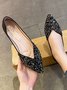 Fashion Party Rhinestone Pointed Toe Flats