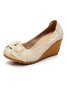 Comfortable Soft Sole Bow Wedge Shoes