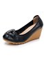 Comfortable Soft Sole Bow Wedge Shoes