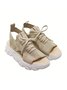 Breathable Hollow Out Lace Up Front Slip On Sports Sandals