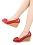 Comfortable Soft Sole Bow Wedge Shoes