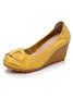 Comfortable Soft Sole Bow Wedge Shoes
