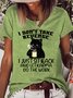 Women's I Don't Take Revenge I Just Sit Back And Let Karma Casual Letters T-Shirt