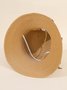 Vacation Floral Ribbon Decorated Straw Hat Bohemia Beach Women's Sunscreen Accessories